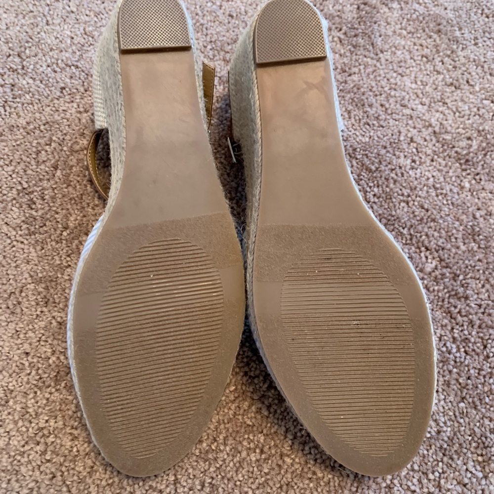 LOFT Striped Espadrille Wedges | Size 9.5 / Never Worn - Picture 6 of 11